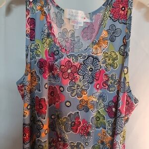 LuLaRoe Floral Sleeveless Top